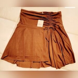 Free People Mini Skirt, Rust Orange , Xs
